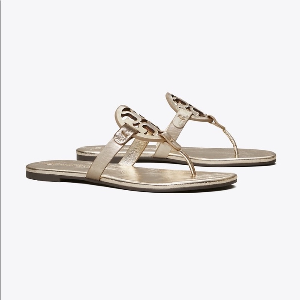 Tory Burch Miller Sandals Size 9 Gold